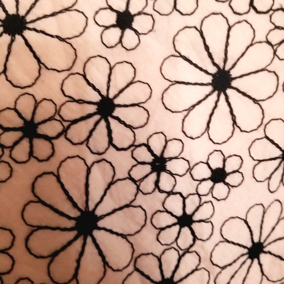 Pink and Black Floral Embroidered Skirt - Picture 2 of 6